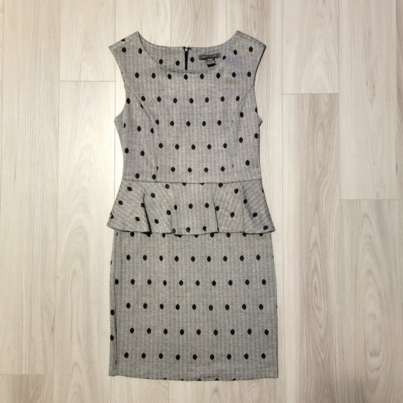 Polka Dot Peplum Dress - Picture 1 of 6